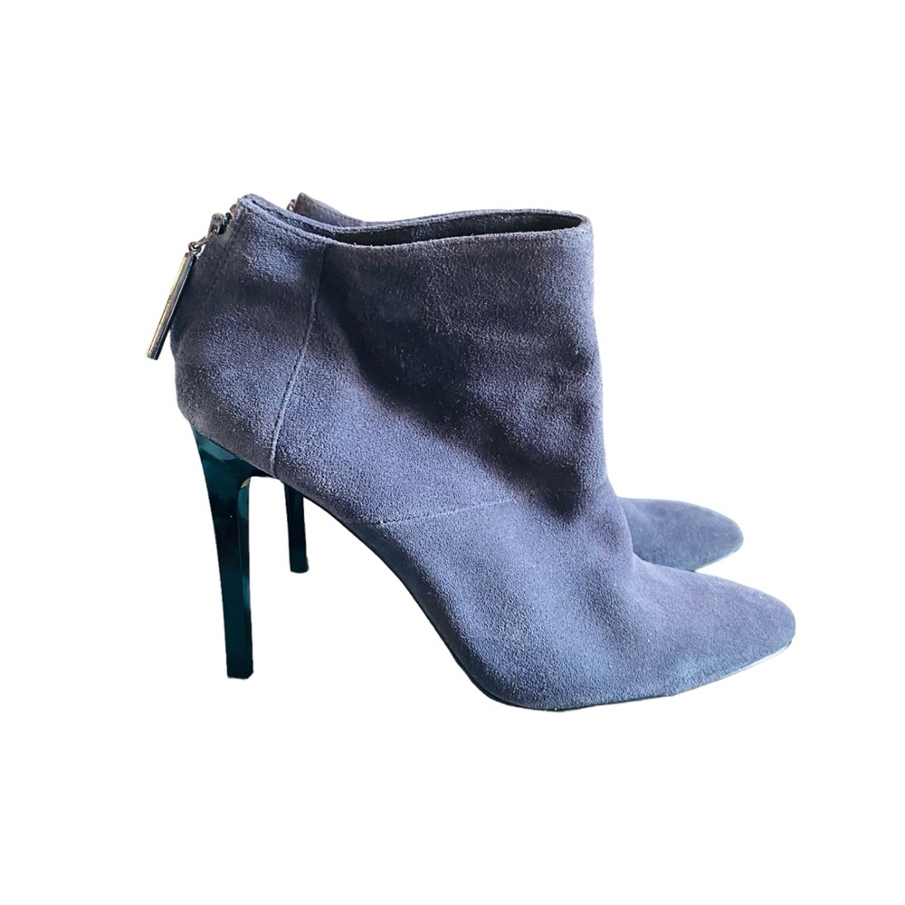 French Connection Grey Suede Pointed Stilleto Heeled Bootie